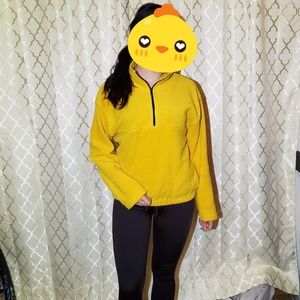 Vintage 80s Golden Yellow Quarter Zip Sweater